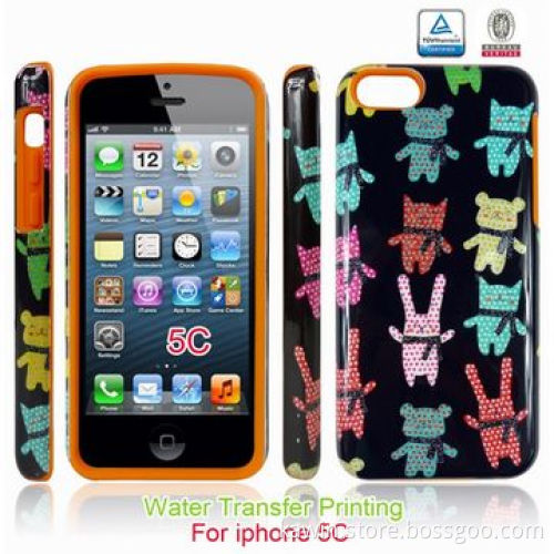 Water Transfer Printing PC+Silicone Cover for iPhone 5